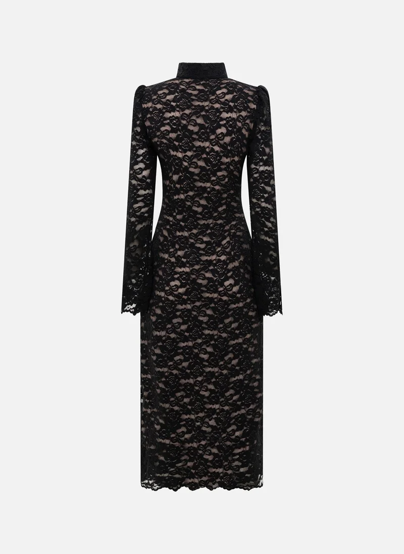 ليتشي فستان ميدي ضيق من الدانتيل